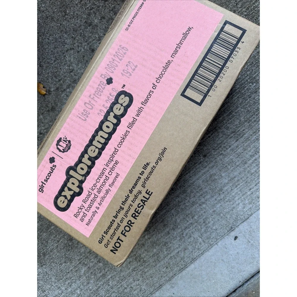 Exploremores New Flavor 2026 Girl Scout Cookies **FULL CASE 12 BOXES** 9/26 Exp
